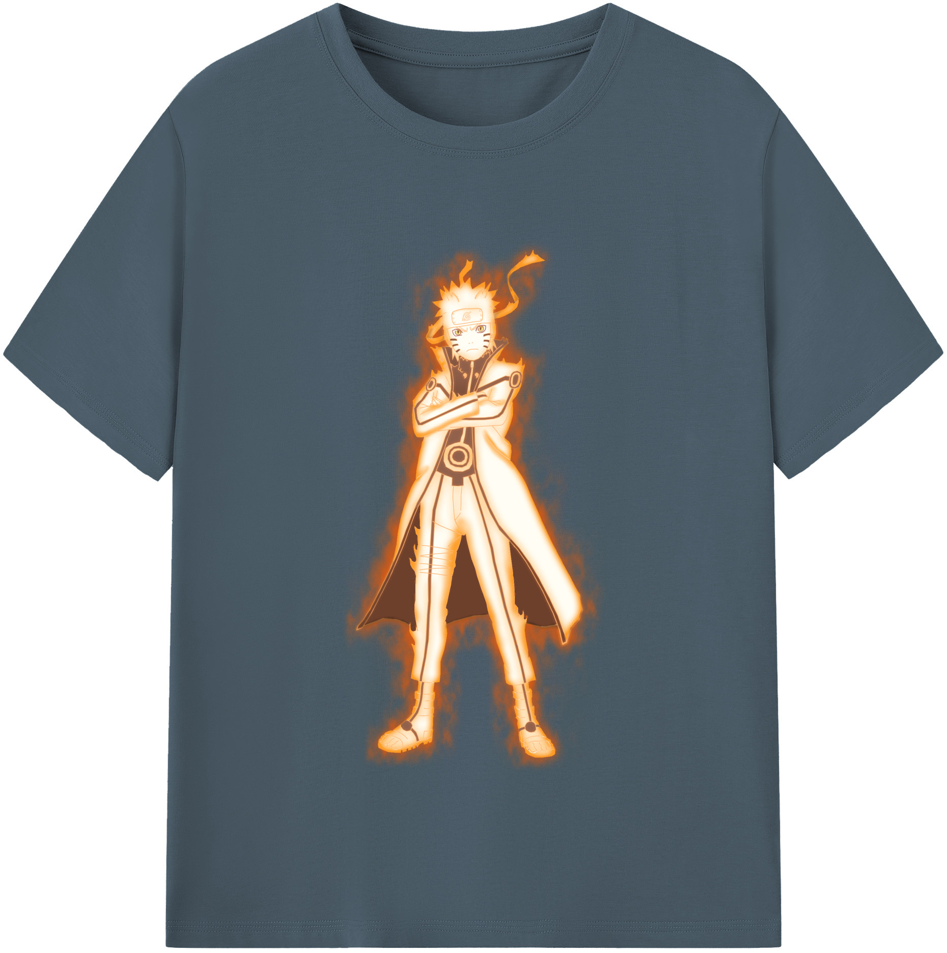 （画像用） NARUTO -ナルト- うずまき ナルト Uzumaki Naruto 綿100％半袖Tシャツ（フロントプリント）